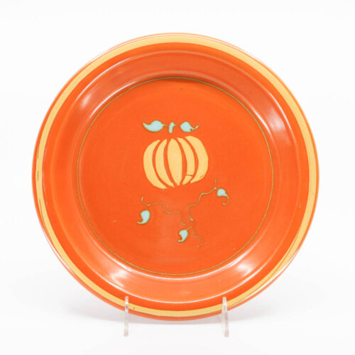 Pacific Pottery Hostessware 638 Pie Plate Dec Pumpkin Red