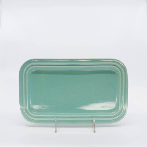 Pacific Pottery Hostessware 659 Rect Tray Small Green