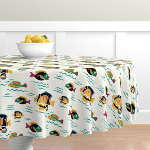 QwkDog Merida Fish Design Tablecloth 02