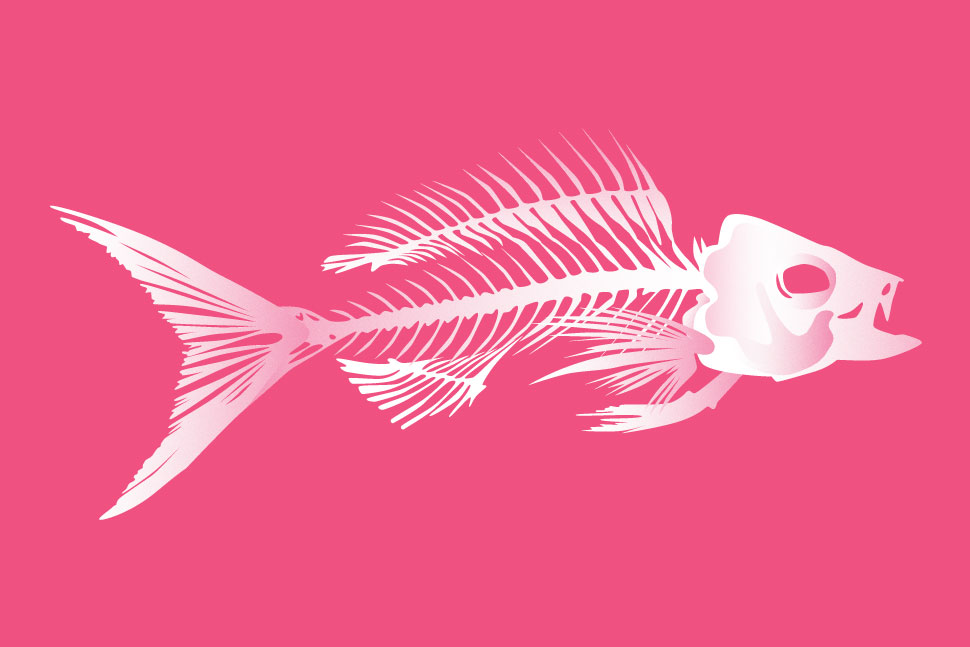 QwkDog Design Fish Skeleton