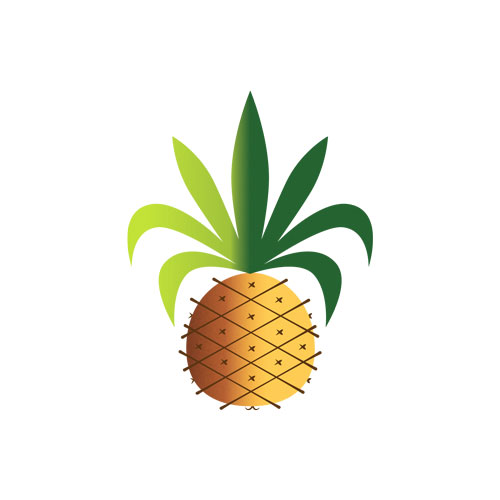 QwkDog Metlox Tropicana Pineapple Fabric Design