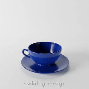 QwkDog Bauer Pottery Plainware Cup & Saucer