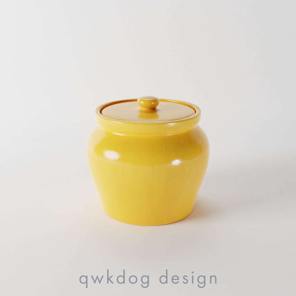 QwkDog Bauer Pottery Plainware Individual Beanpot