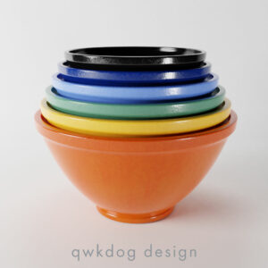 QwkDog Bauer Pottery Plainware Mixing Bowls