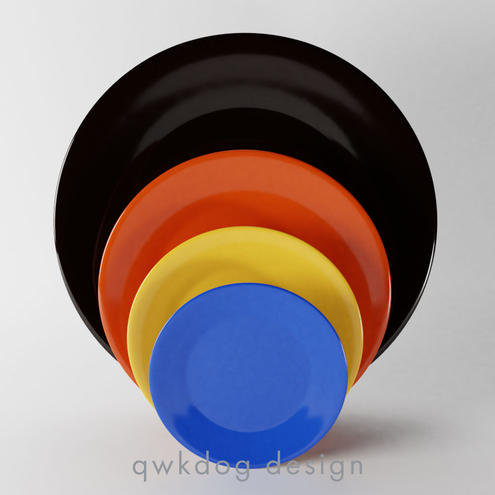 QwkDog Bauer Pottery Plainware Plates