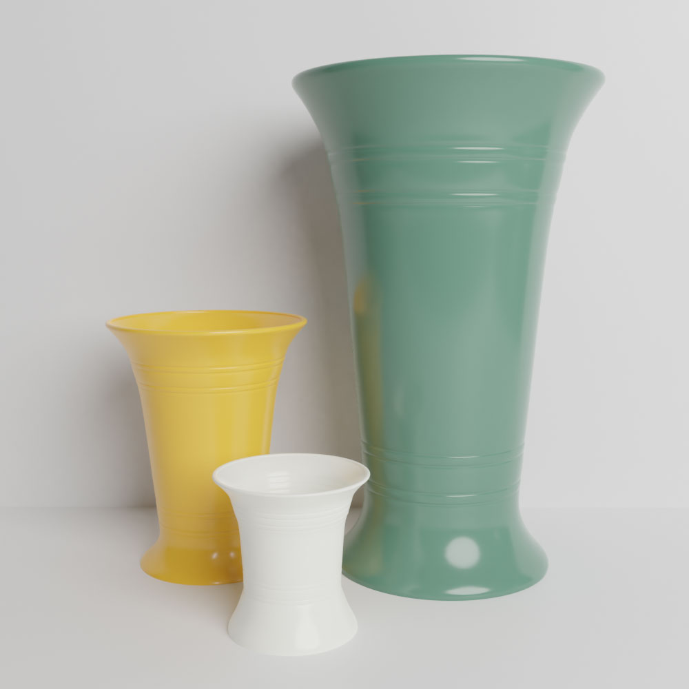 QwkDog 3D Bauer Pottery Florist Stock Vases