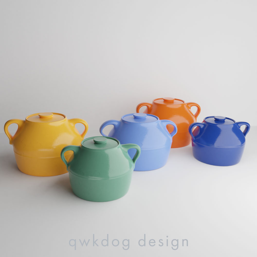 QwkDog Bauer Pottery Plainware Beanpots