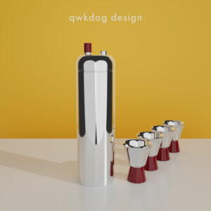 QwkDog 3D Art Deco Shaker - Revere Zephyr