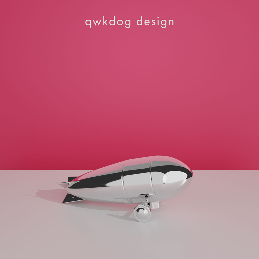 QwkDog 3D Art Deco Shaker - Zeppelin