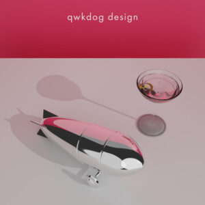 QwkDog 3D Art Deco Shaker - Zeppelin