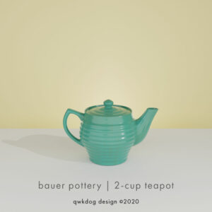 QwkDog 3d Bauer Pottery 2-Cup Teapot