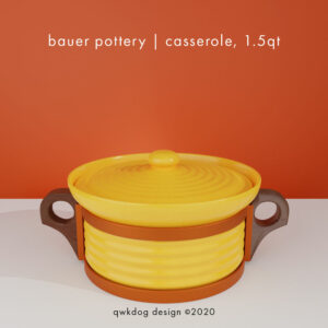 QwkDog 3D Bauer Pottery Casserole