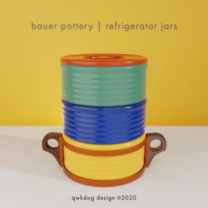 QwkDog 3D Bauer Pottery Refrigerator Jars