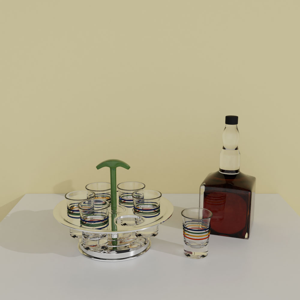 QwkDog Art Deco 3D Drink Caddy