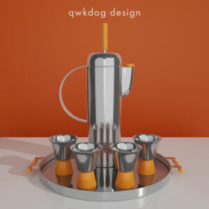 QwkDog 3D Art Deco Revere Shaker Set