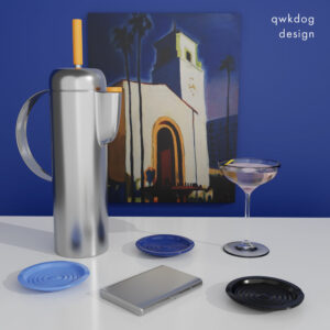 QwkDog 3D Bauer Pottery Cigarette Round