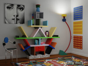 QwkDog 3D Memphis-Milano Carlton Scene