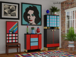 QwkDog 3D Memphis-Milano Warhol