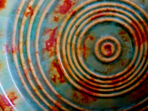 Pacific Pottery Hostessware 412 Target Platter Blended