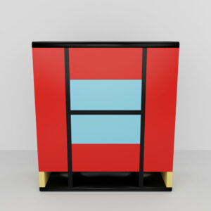 QwkDog 3D Memphis-Milano Margherita Cabinet