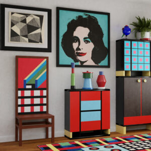 QwkDog 3D Memphis-Milano Scene Warhol