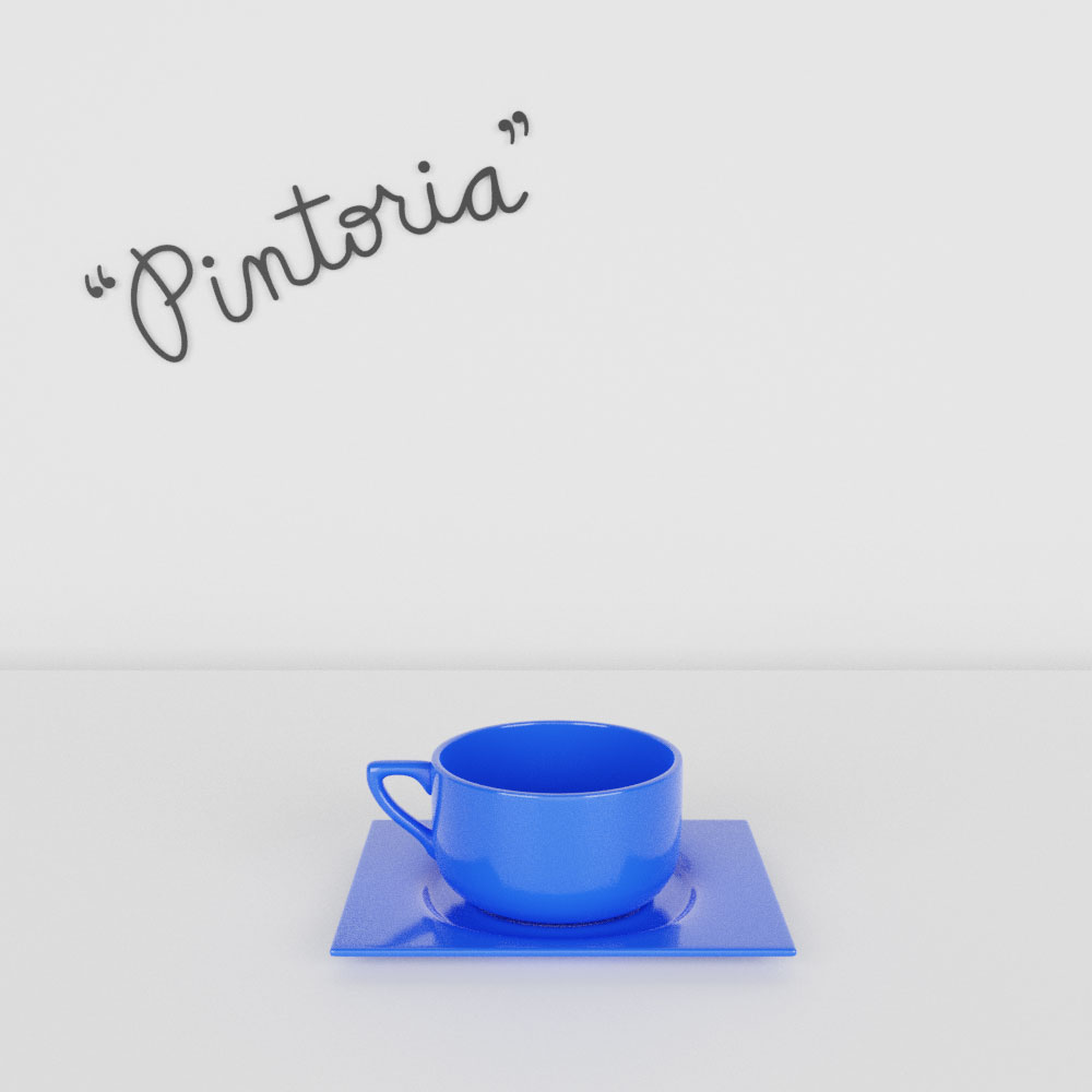 QwkDog 3D Metlox Pintoria Cup & Saucer