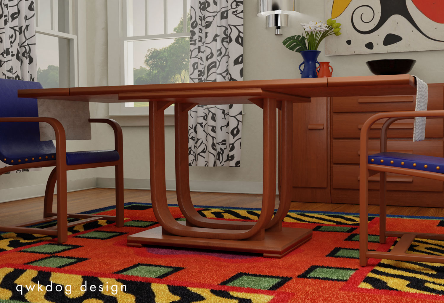 QwkDog 3D Heywood-Wakefield Rohde Scene - Table