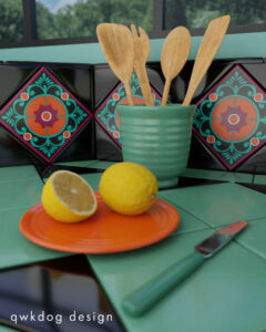 QwkDog 3D Vintage Kitchen Scene
