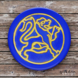 California Faience Tea Tile - Lion