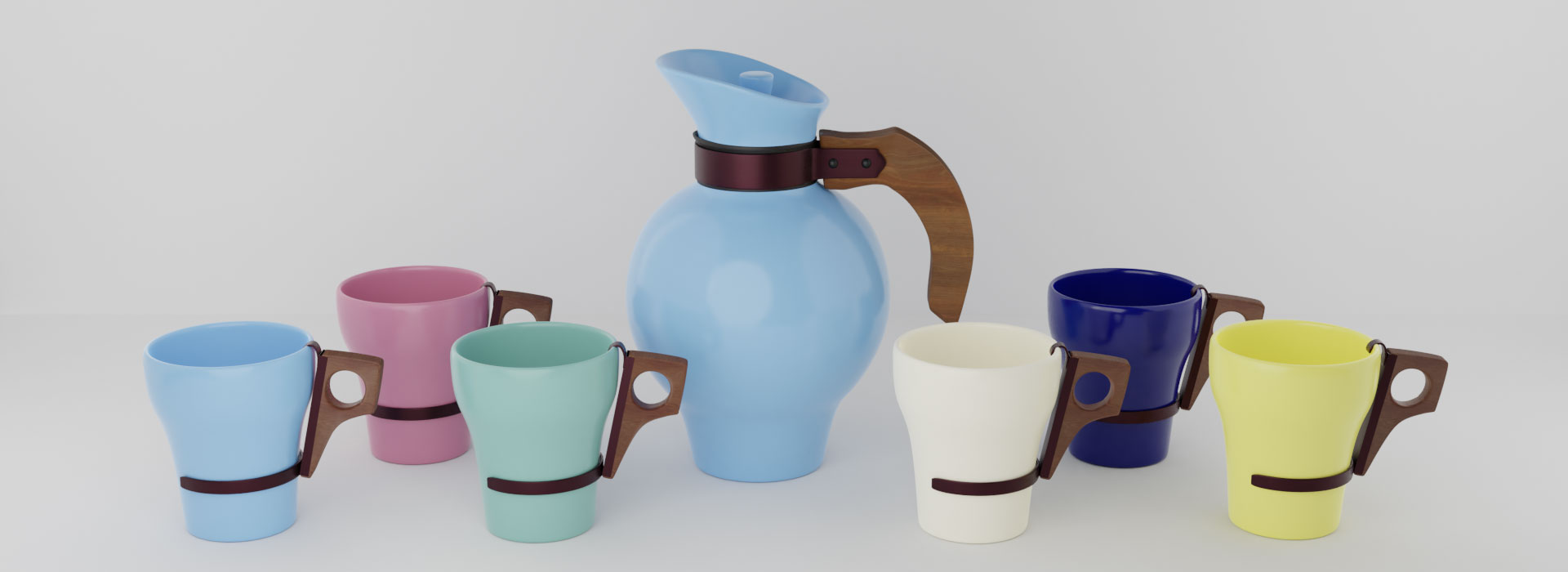 Qwkdog 3D Pacific Pottery Arcadia Beverage Set