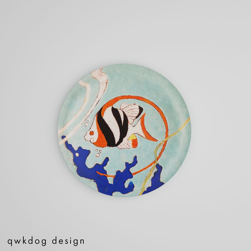 QwkDog 3D San Jose Mission Pottery Fish Plate #1
