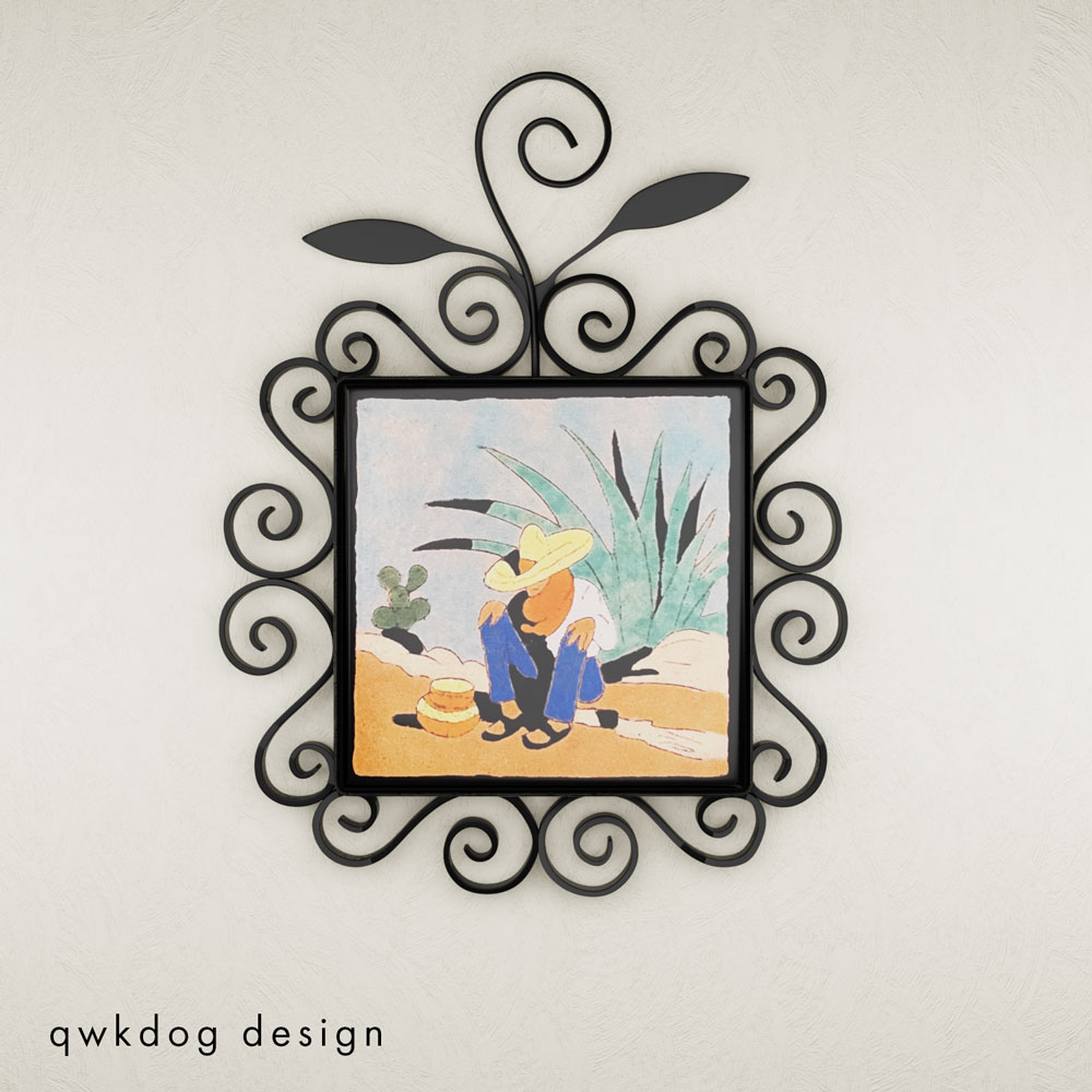 QwkDog 3D San Jose Pottery Siesta Tile