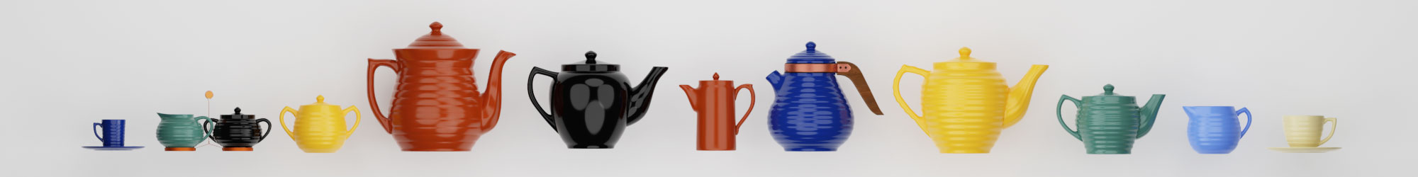 QwkDog 3D Bauer Pottery Teapots Banner