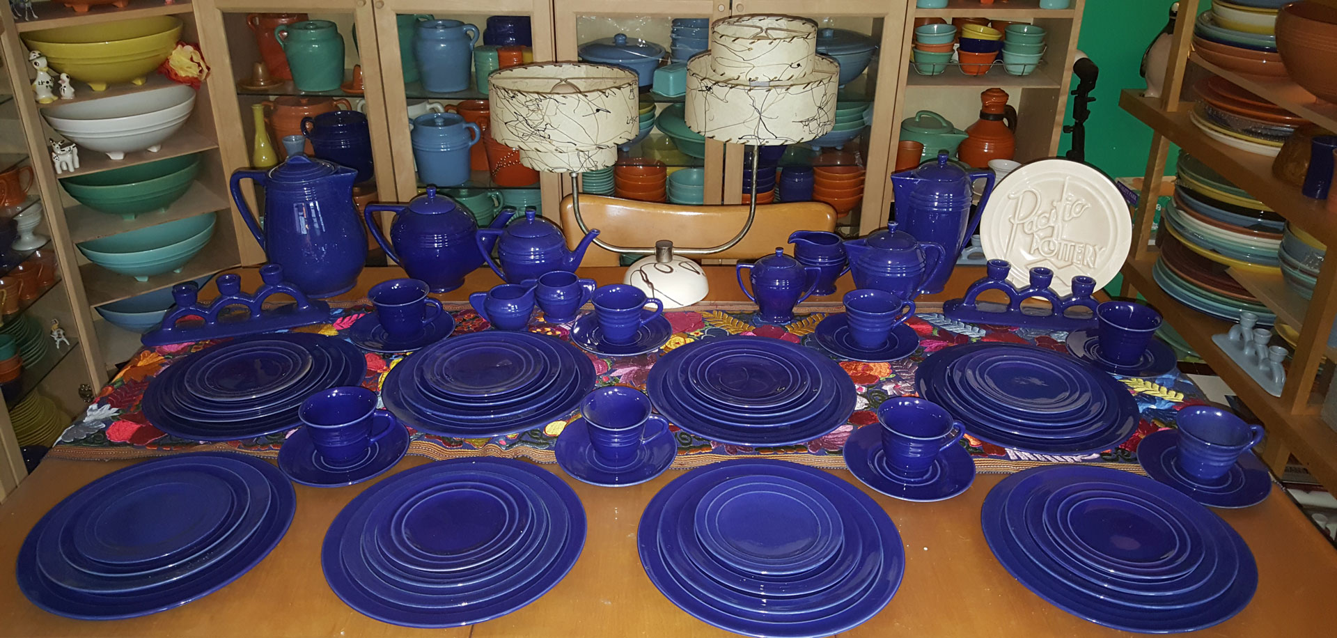 Pacific Pottery Hostessware Set in Pacific Blue