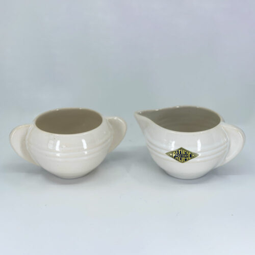 QwkDog Pacific Pottery Hostessware 407-408 Creamer Sugar white