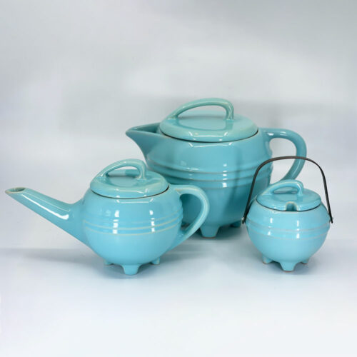 QwkDog Pacific Pottery Hostessware 435 436 448 Pitcher Set Aqua