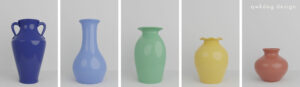 QwkDog 3D Pacific Pottery Artware Vases