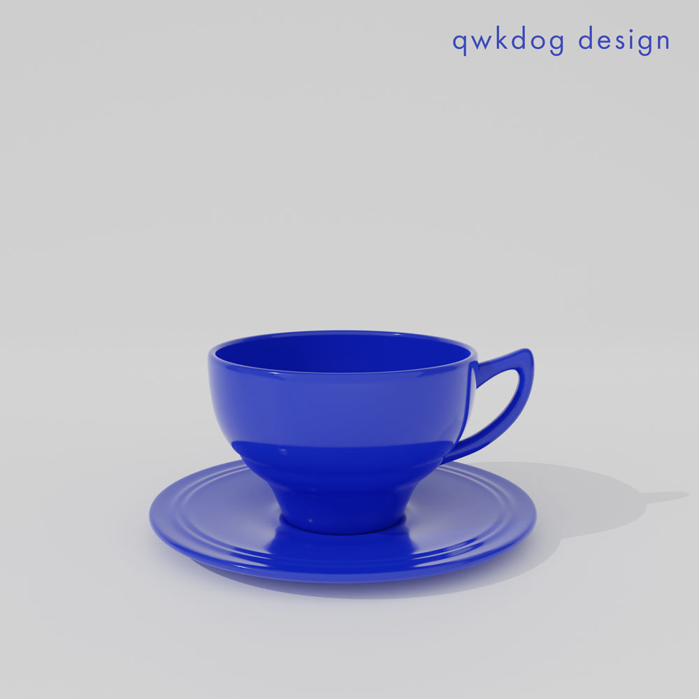 QwkDog 3D Metlox California Pottery Cup Saucer