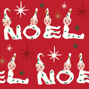 QwkDog Design Holt Howard Christmas Pattern Noel