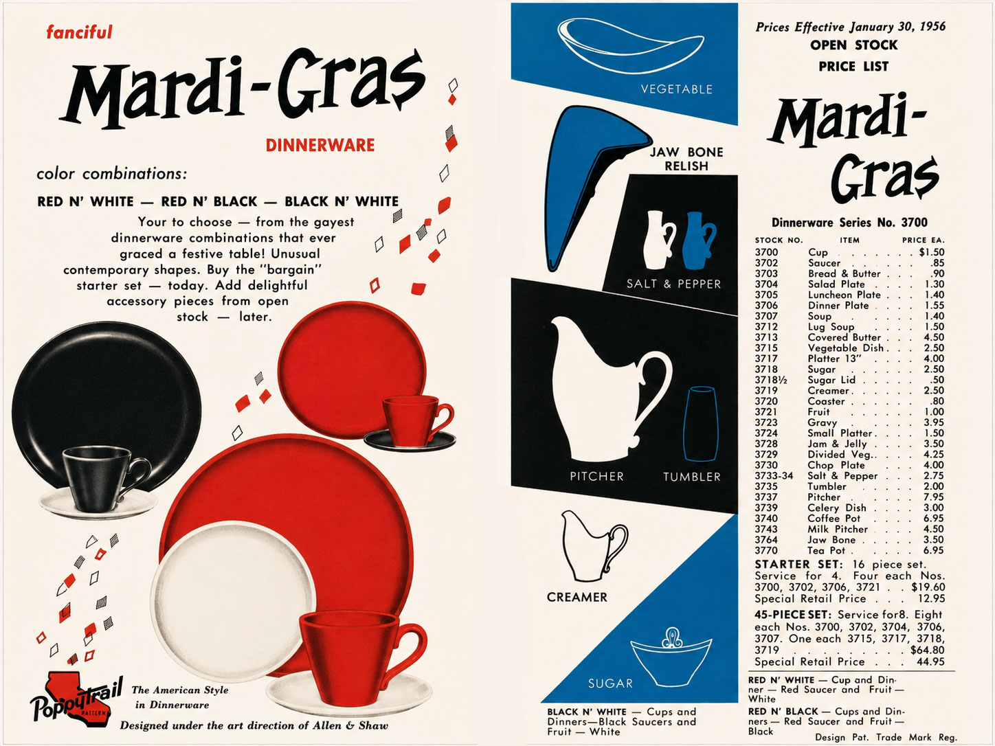 qwkdog-metlox-mardi-gras-ad-1956 Metlox Mardi Gras
