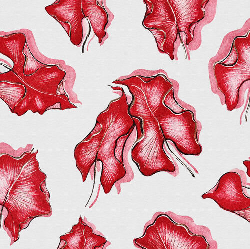 Sascha Brastoff Leaves & Shadows Fabric