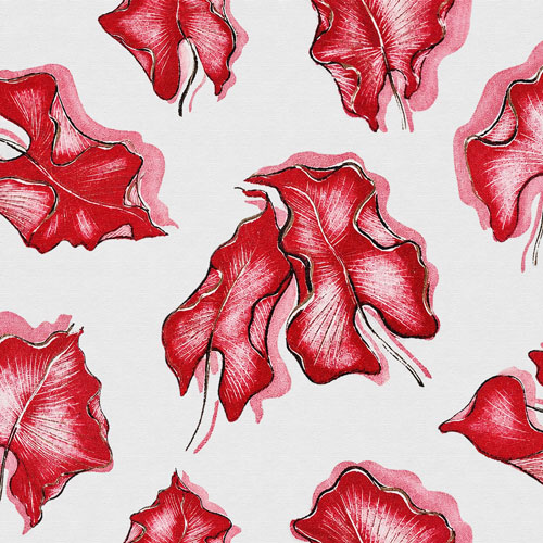 Sascha Brastoff Leaves & Shadows Fabric